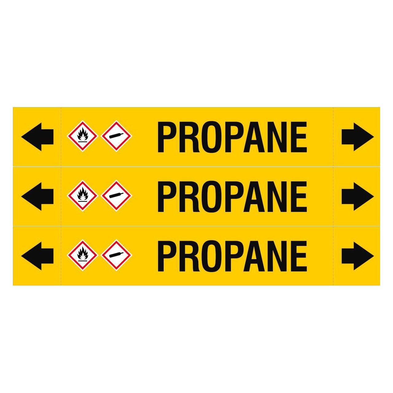 Brady ASME - Rohrmarkierer - Propane (ASMEPM-37X230MM-PROPANE)