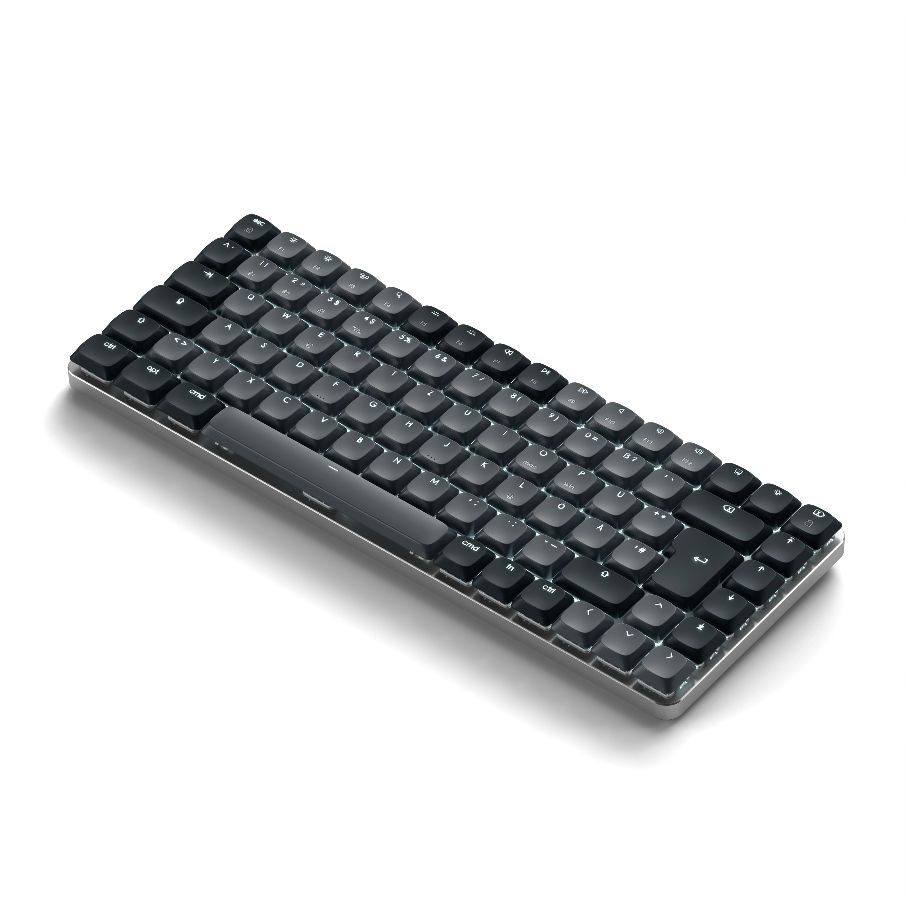 Satechi SM1 Slim Tastatur kabelgebunden / kabellos, Dunkelgrau