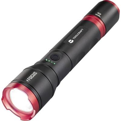 TOOLCRAFT TO-9927678 Handlampe verstellbar, Einstellbare Punktgröße, mit Stroboskopmodus, mit USB-Schnittstelle Li-Ionen Akkus