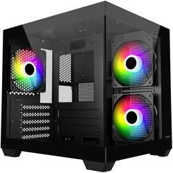 Fortron S140 (mATX, Mini-ITX), PC Gehäuse, Mehrfarbig, Schwarz