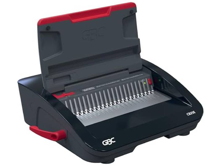 Machine à relier électrique GBC CombBind CB25E - relie 390 feuilles A5/A4\, Perforation électrique avec LED anti-bourrage\, Perfore de 25 feuilles\, noir/argent\, 4410064