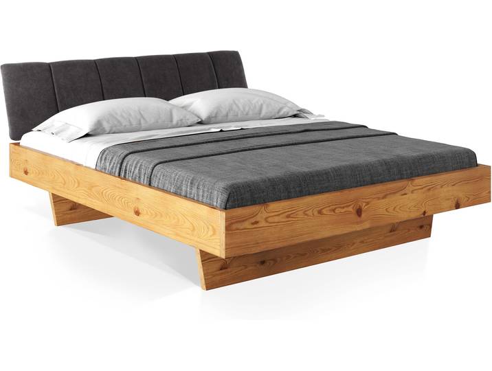 CURBY Wangenbett mit Polsterkopfteil, Material Massivholz