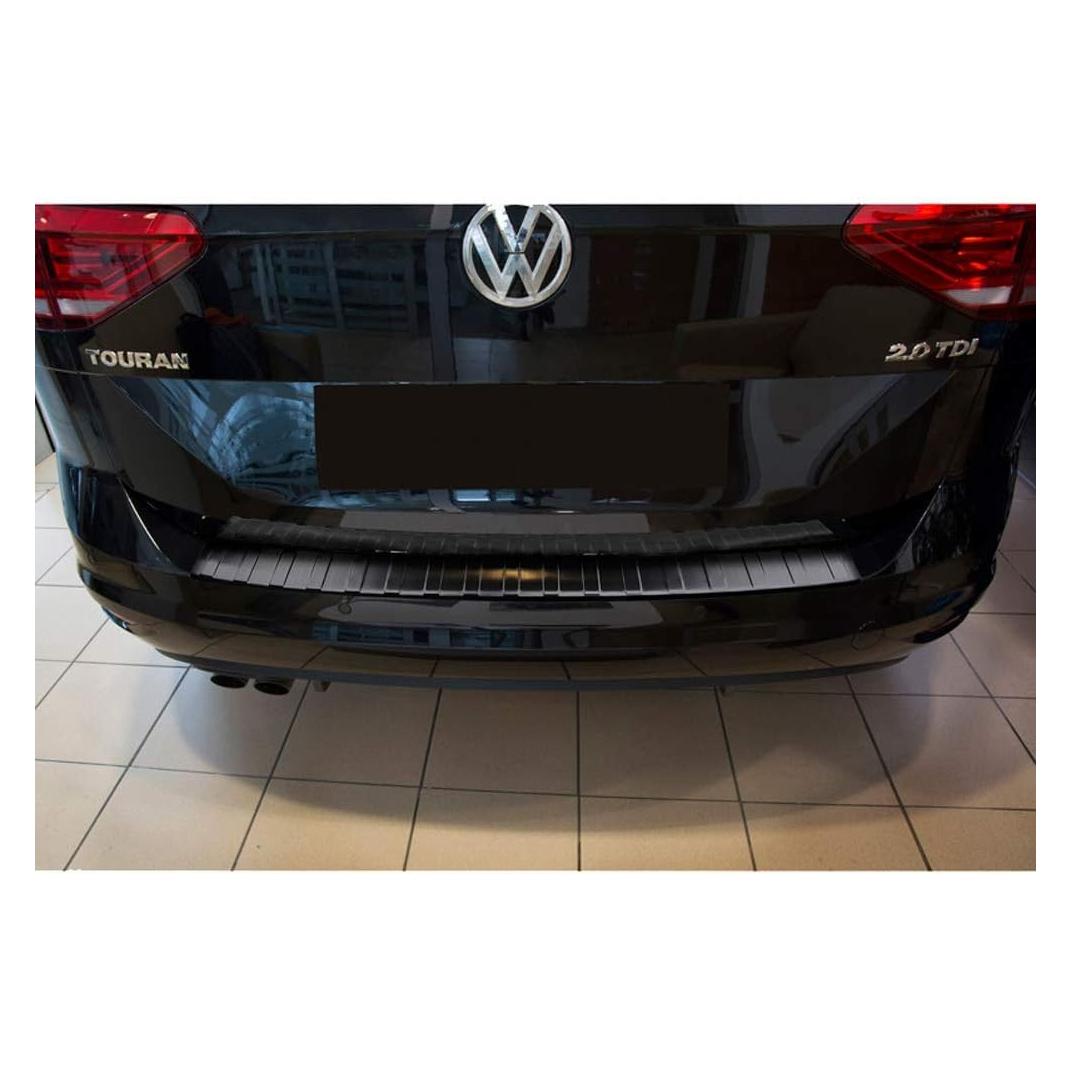 Avisa Zwart RVS Achterbumperprotector compatibel met Volkswagen Touran III 2015- incl. R-Line Ribs (Heck) (245017)
