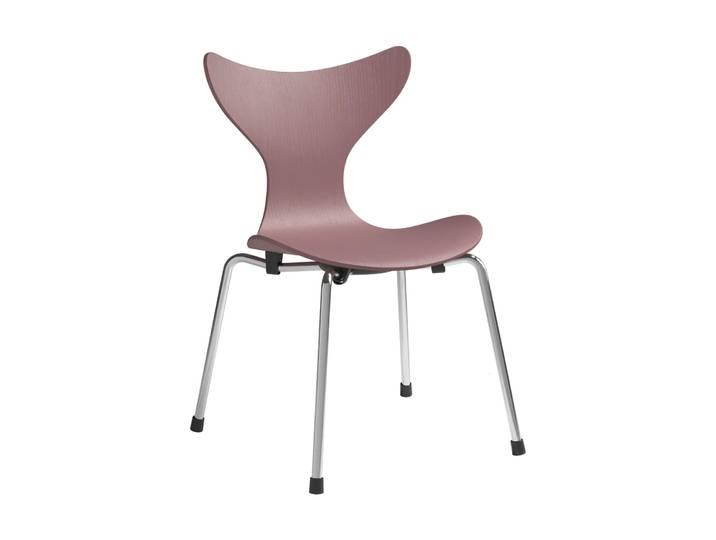 Fritz Hansen Liljan Kinderstuhl Wild rose Esche lackiert-Chrom