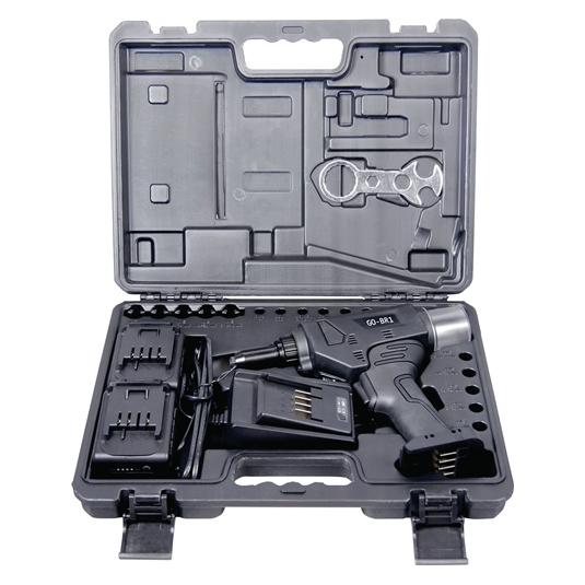 Goebel Akkublindnietsetzgerät GO-BR1 8-tlg.12.000N im Ku.-Koffer (3 - 5 mm) (2277010010)