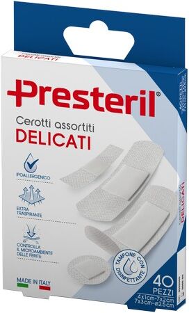 Corman Presteril Cerotti Delicati Assortiti 4 F.Ti - 40 Pezzi