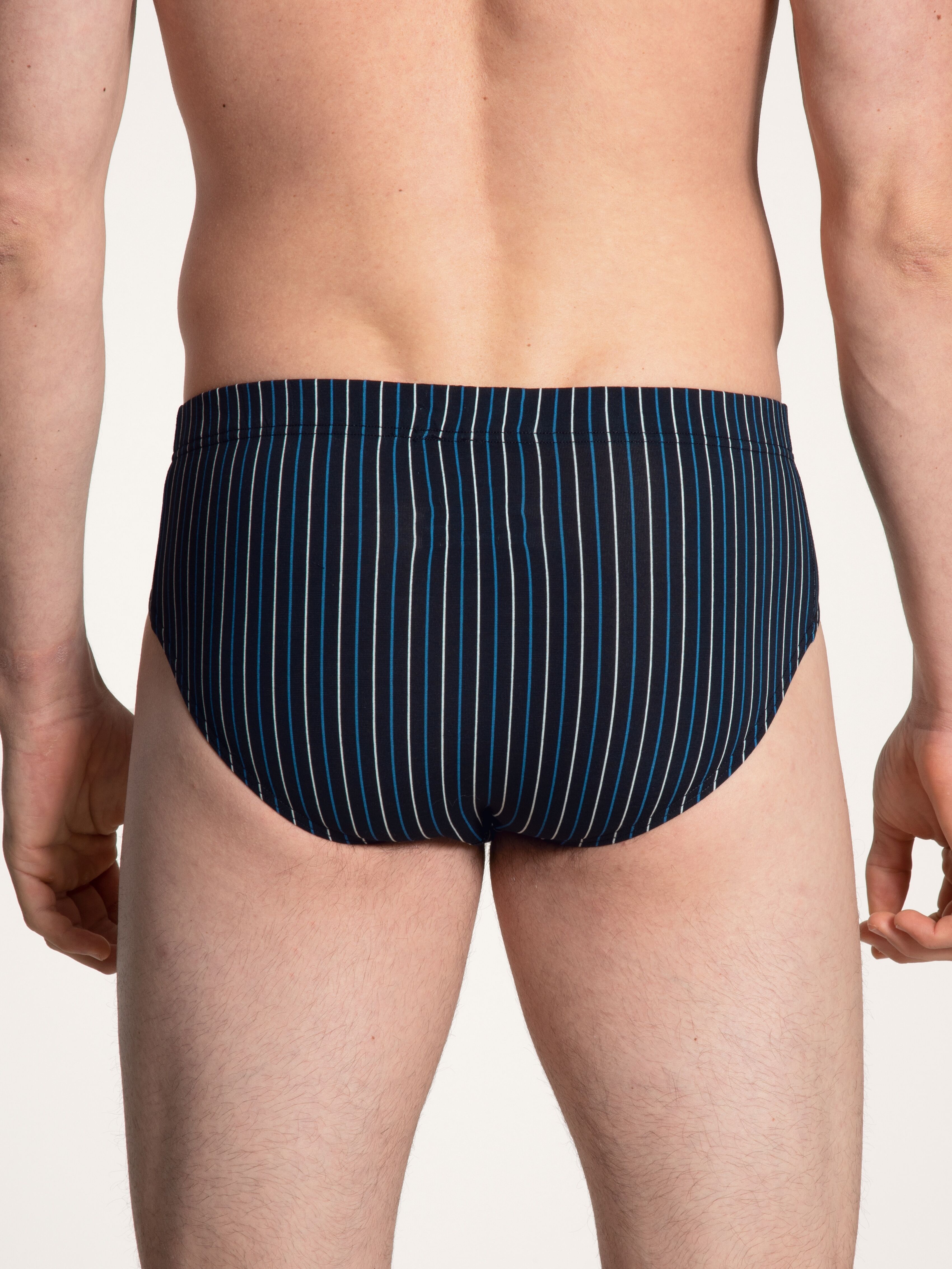 Slip CALIDA "Cotton Code", Herren, Gr. XL (56), Single Jersey, schwarz, Single Jersey, Obermaterial: 95% Baumwolle, 5% Elasthan, gestreift, normal, Unterhosen Slip, weicher Elastikbund, Baumwollmix, Streifen-Design schwarz XL (56), Single Jersey