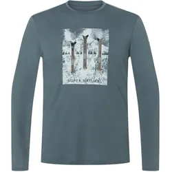 Super Natural, Herren, Funktionsshirt, Triple Ski (XL), Blau