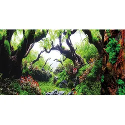 Hobby Fotorückwand für Aquarien Green Dream / Wooden Sky - 100 x 50 cm