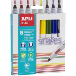 Apli, Marker, Marker zum Zeichnen von Linien – 8 Farben (8x)