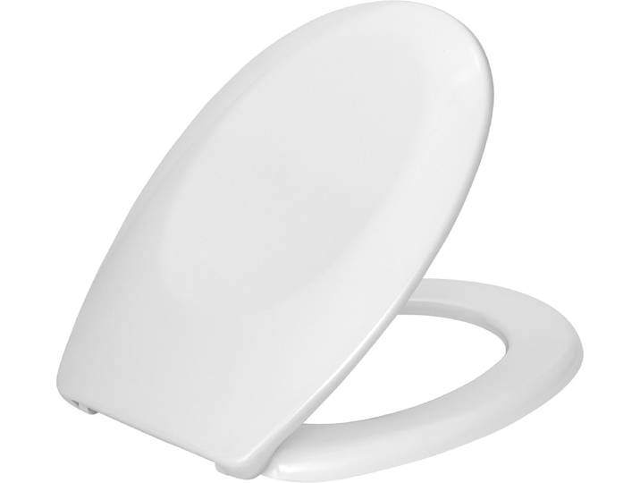 WENKO WC bril Bergamo - antibacterieel wit Duroplast - RVS scharnieren - Toiletbril - Toiletzitting - Wit