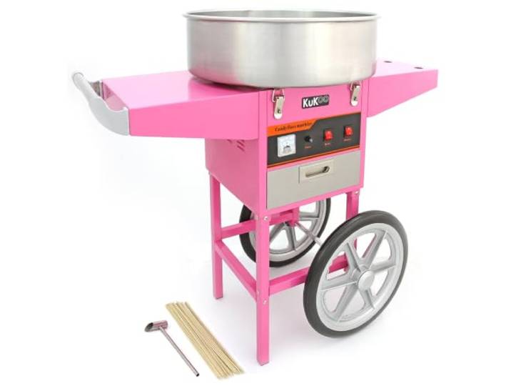 Dôme Protecteur Couvercle en Acrylique pour Machine à Barbe à Papa 53 cm Thermorésistant Ouverture Arrière Hygiène et Protection Anti-Poussière CHRD HORECA [Doseur & Bâtons INCLUS]
