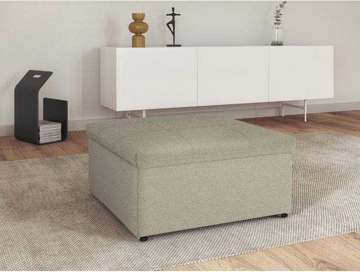 Hocker, 100% Polyester, Braun, 87×40×87 cm, Strapazierfähig, Modern, Domo-collection