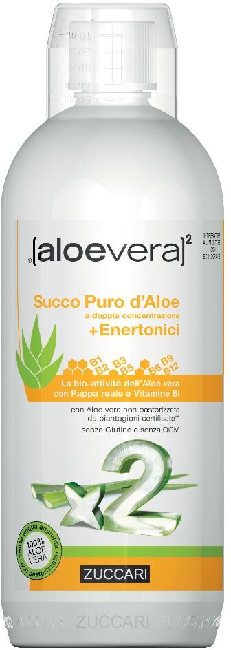 ZUCCARI Srl Zuccari, AloeVera2 Succo Puro D'Aloe + Enertonici, 1 litro