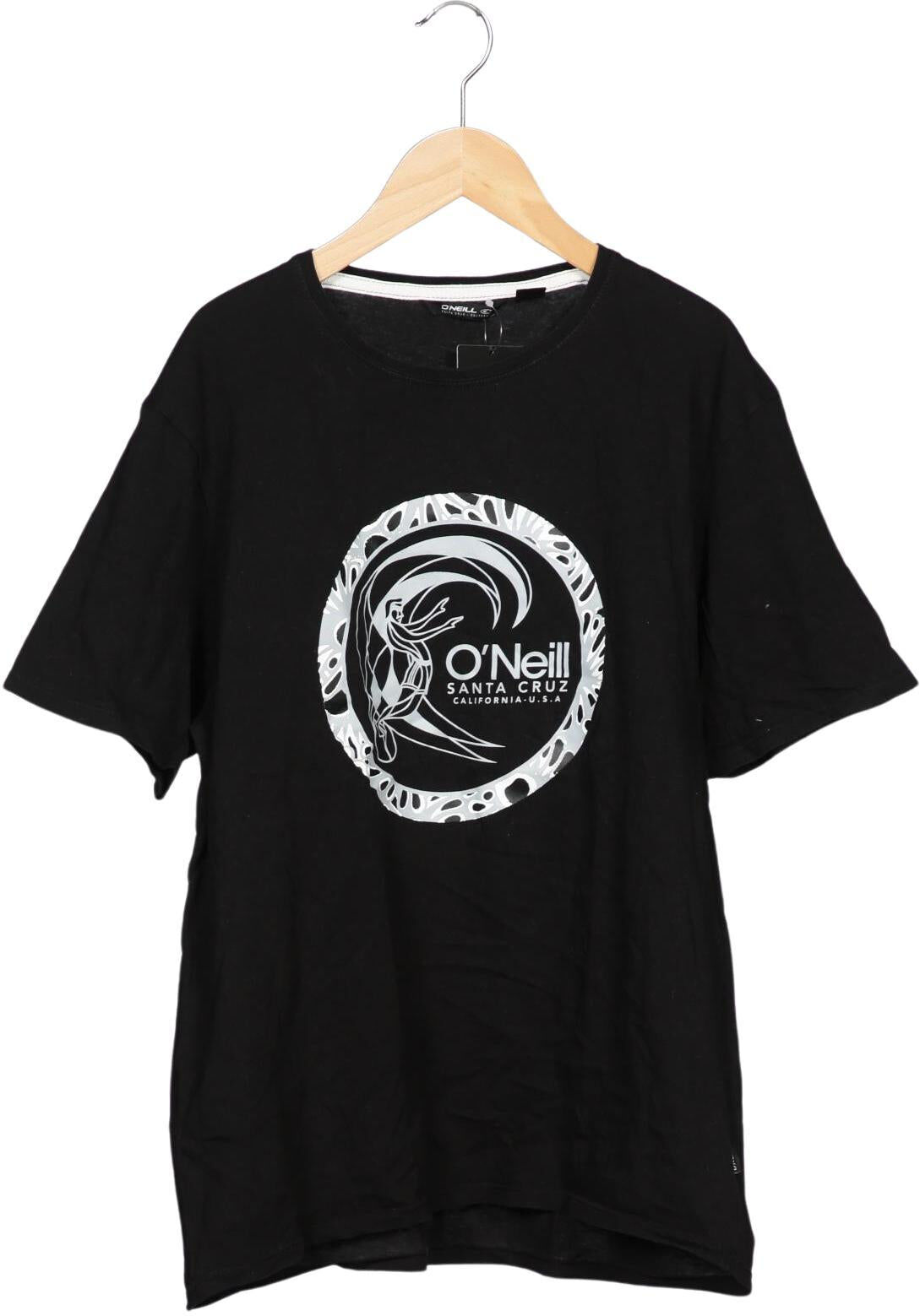 O Neill Herren T-Shirt, Schwarz, Gr. L, Baumwolle - Second Hand