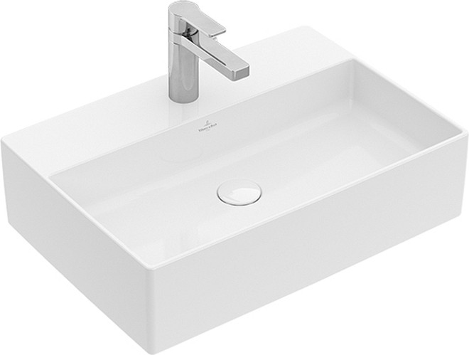 Villeroy & Boch Memento 2.0 wastafelblad met kraangat en overloop, 50 cm