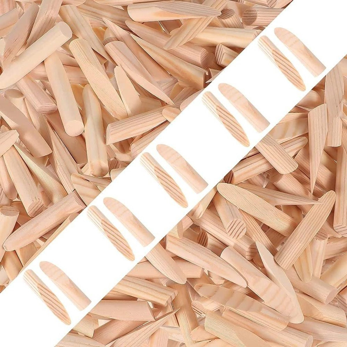 200 stuks Houten Pluggen voor het repareren van meubels - Houtkleur