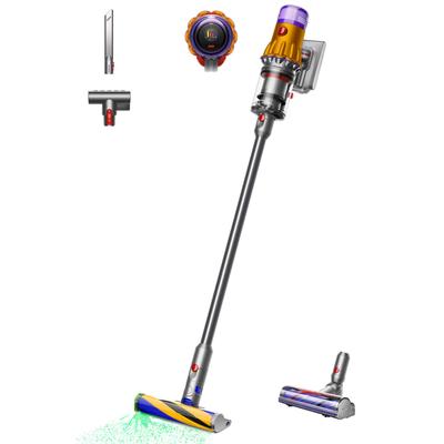 DYSON Akku-Hand-und Stielstaubsauger "V12™ Detect Slim Absolute", bunt (nickel satin gelb, glanz nickel), B:25cm H:123,4cm T:25cm, Akkusauger, Macht unsichtbaren Staub sichtbar – für eine gründlichere Reinigung., Topseller