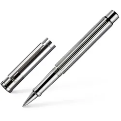 ottohutt design04 Tintenroller Faden-Guillochierung Silber Platin 13,2 cm