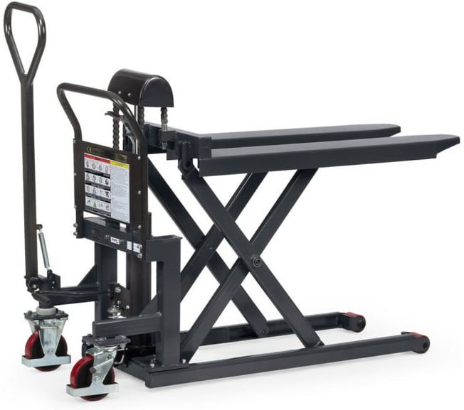 fetra Transpalette à ciseaux 6821 - force 1000kg pneus polyuréthane (6821)