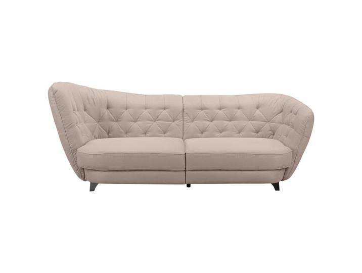 Mid.you Bigsofa, Creme, Metall, 256x85x115 cm, Made in EU, Wohnzimmer, Sofas & Couches, Sofas, Bigsofas