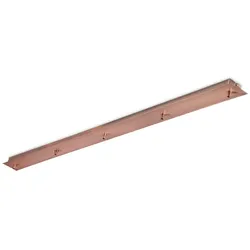 Ideal Lux Baldachin LINEAR STANDARD, eckig, 120cm, 5-fach, Überstand-Blende, kupfer IDEA-285726