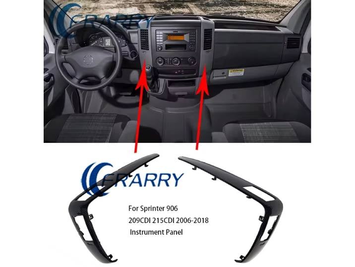 Décoration de tableau de bord en Fiber de carbone plaquée A9066890037 A9066890137 pour tableau de bord Sprinter 906 209CDI 215CDI 2006-2018