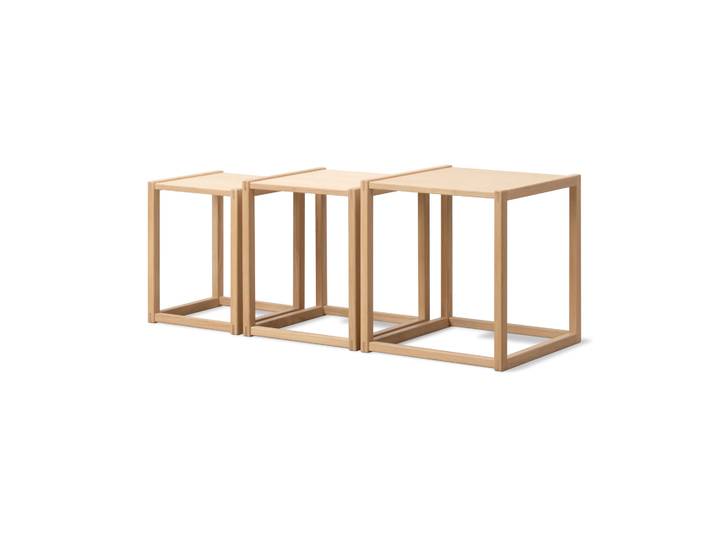 Fredericia Furniture BM375 table gigogne 3 pièces Chêne clair huilé