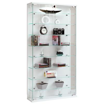 Wandregal VCM "Wandvitrine Hängevitrine Glasvitrine Relas L", weiß, B:59cm T:17cm, Regale, Wandregal