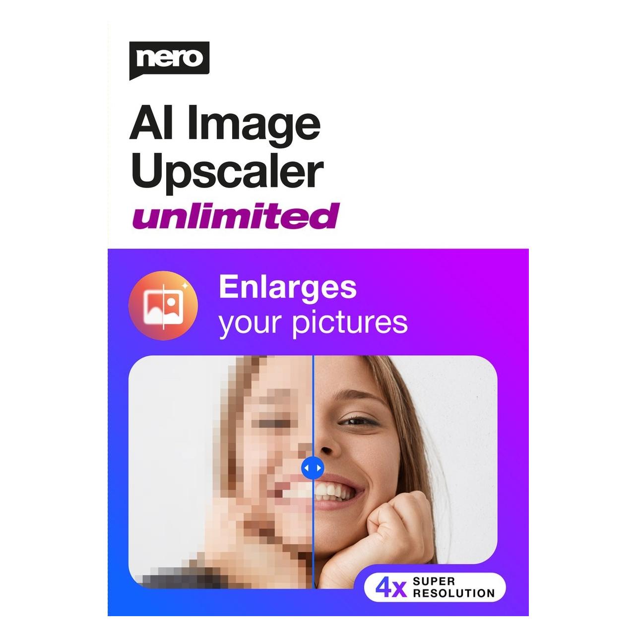 Nero AI Image Upscaler Unlimited Download Code (1 User, 1 Geräte/User, unbegrenzt) (EMEA-12800211)