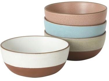 Gibson Elite William Crest 4 Piece Cereal Bowl Set, 6.25"" Round Stoneware Reactive Glaze Finish, Soup, Dessert & Snack Bowls"