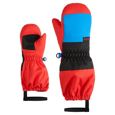 Fäustlinge ZIENER "LIWI-Z AS glove mini", Baby, Gr. 3,5, rot, Polyester, Handschuhe Fäustlinge