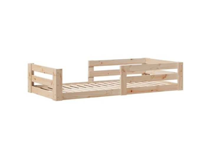 KTHLBRH Bett aus Massivholz, Kiefer, 75 x 190 cm Lattenrost aus Sperrholz, stabile Struktur, ohne Matratze, für Schlafzimmer