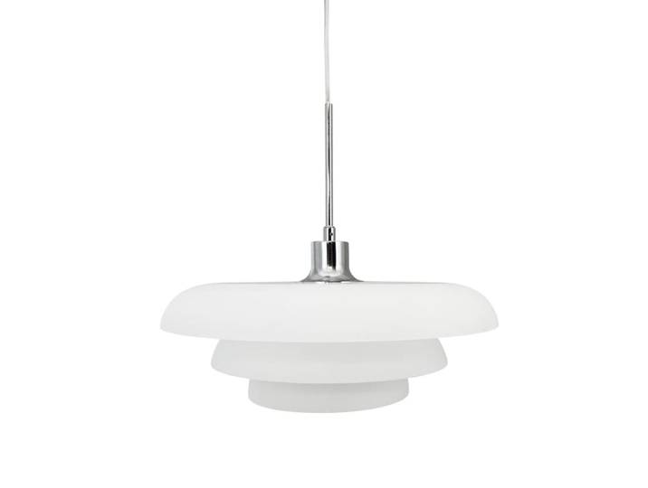Suspension en verre et chrome d40