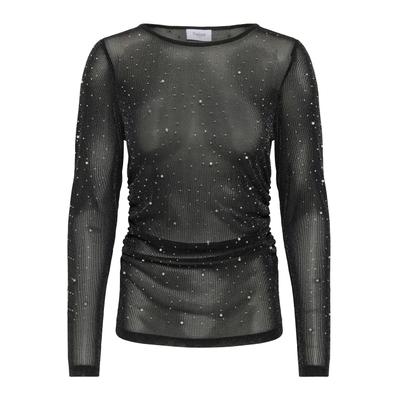 Langarmbluse SAINT TROPEZ "Saint Tropez Bluse langarm MaisieSZ", Damen, Gr. XL, schwarz, Blusen