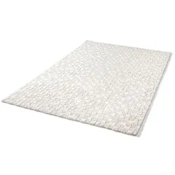 Webteppich Grid Surface 200 x 290 cm Polyester Beige