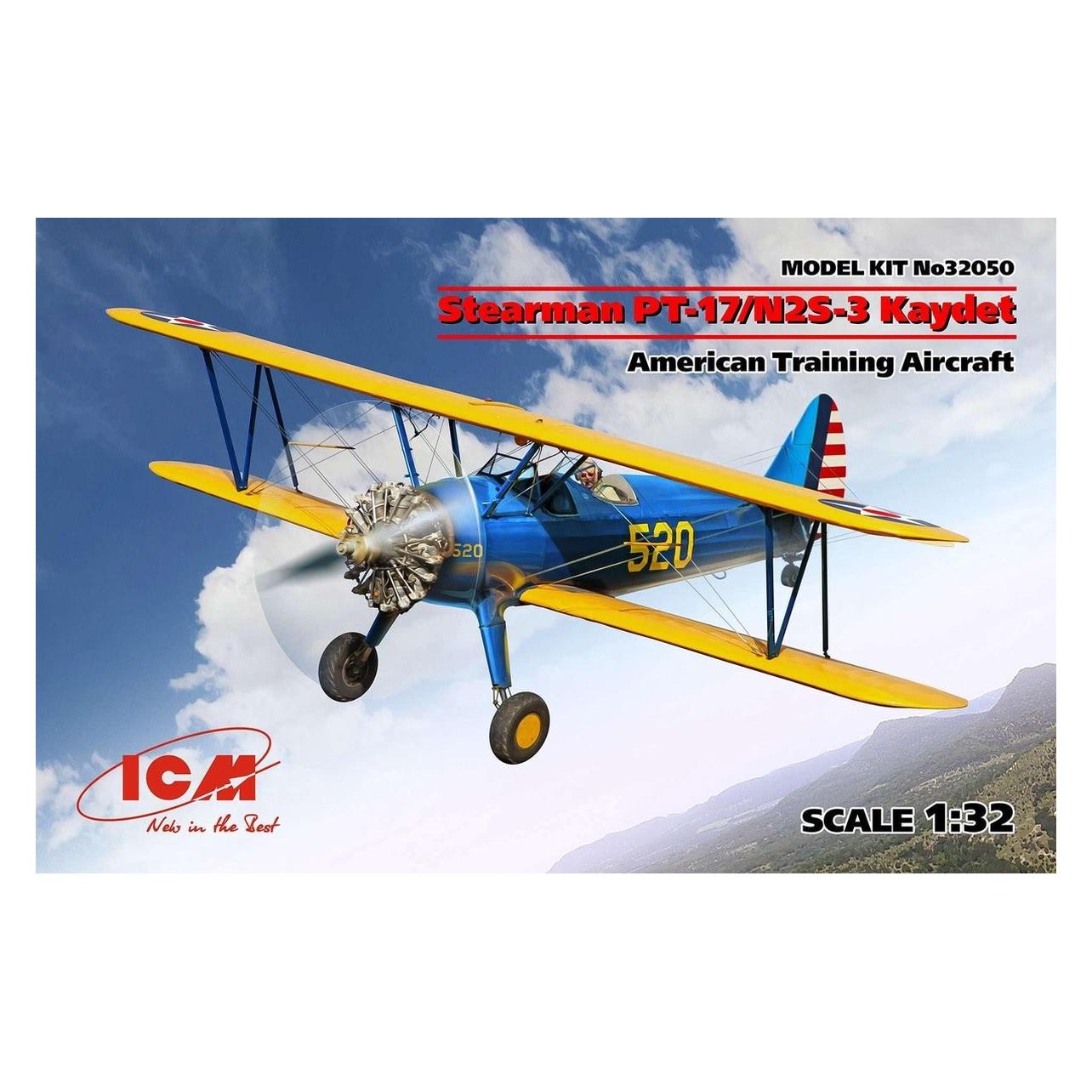 ICM Stearman PT-17/N2S-3 Kaydet, American Training Aircraft (32050)