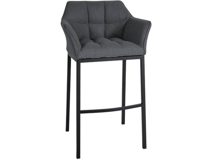 CLP Barhocker Filz Grau, Metall, 64x110x48 cm, Esszimmer, Barmöbel, Barhocker