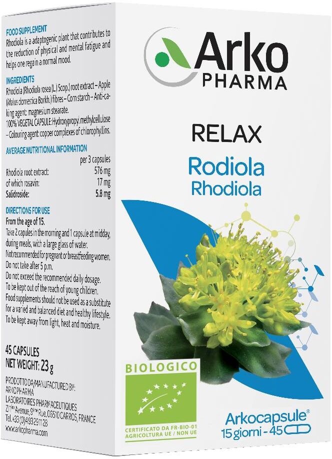 ARKOFARM Srl Arko PHARMA Relax Rodiola, 45 Capsule