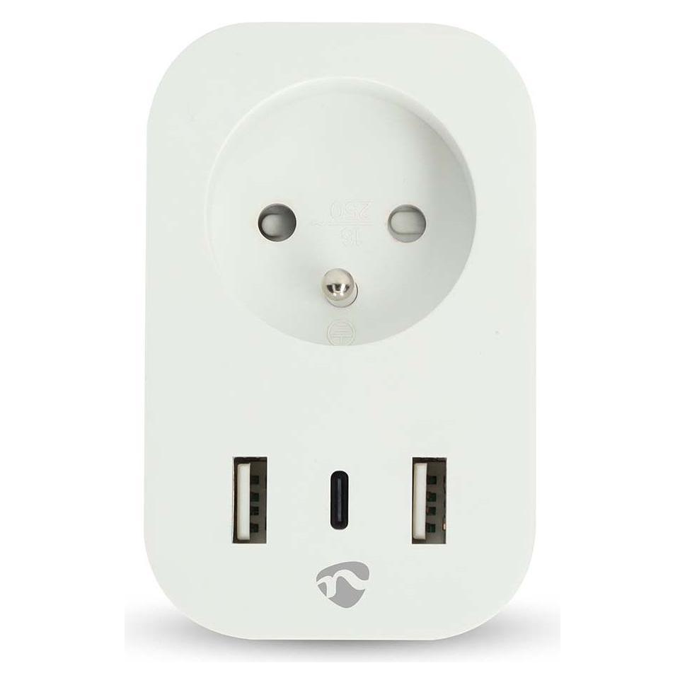 Nedis N WIFIP151EWT - Switchable WLAN socket outlet with USB FR version (WIFIP151EWT)
