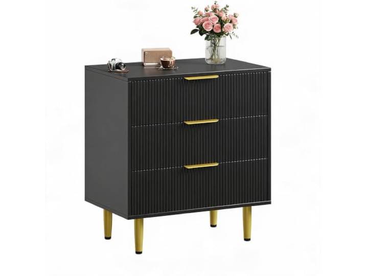 Furntrastar Moderne Kommode Mit 5/6 Schubladen, Aufbewahrungsschrank Geriffeltes Design&Metallgriffe, ideal für Schlafzimmer