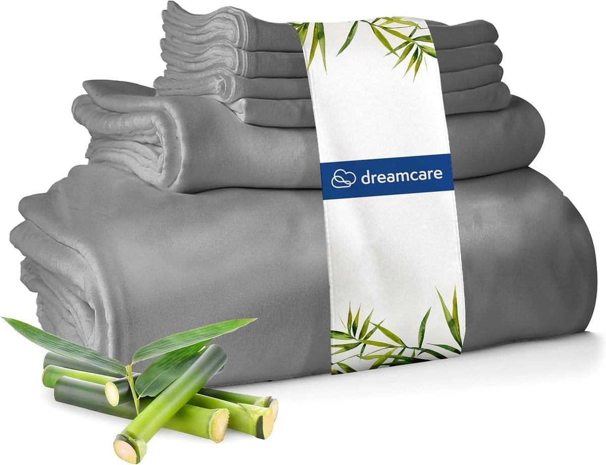 Luxe Lakenset van Bamboe Viscose in Lichtgrijs - Queen Size