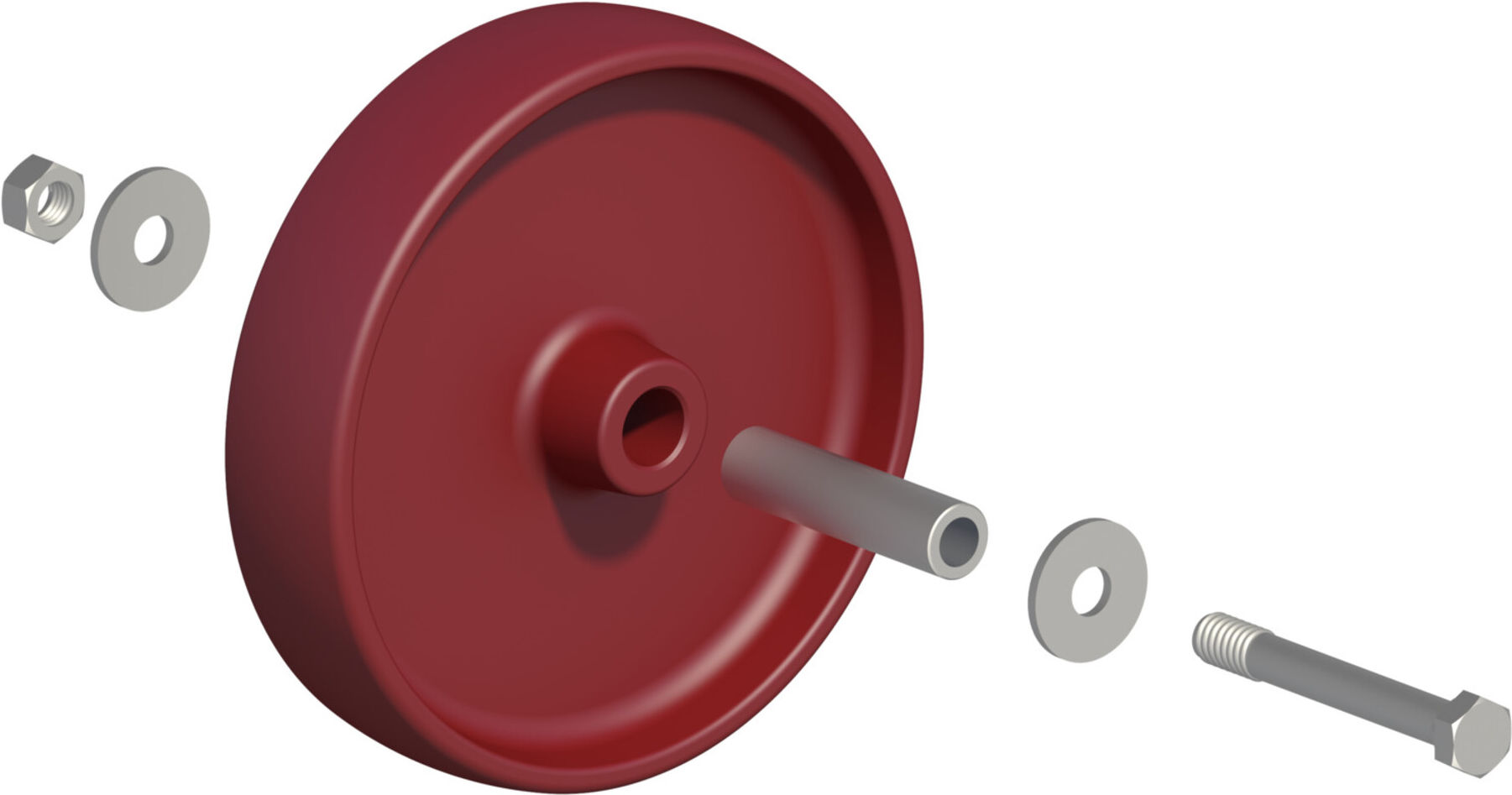 Layher Ersatzteil Rad 1260201 inklusive Achse (6495004)