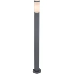 Außen Standleuchte RGB LED Stehlampe Farbwechsler dimmbar Außenstehlampe Edelstahl Säule, mit Fernbedienung, Höhe 110 cm