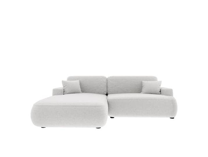 FURNISTAR Gaya Schlafcouch mit Bettkasten - Ecksofa mit Schlaffunktion - Eckcouch - Wohnlandschaft - 260 cm - Links, Weiß