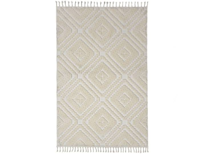 Tapis en fibres synthétiques crème 160x230cm