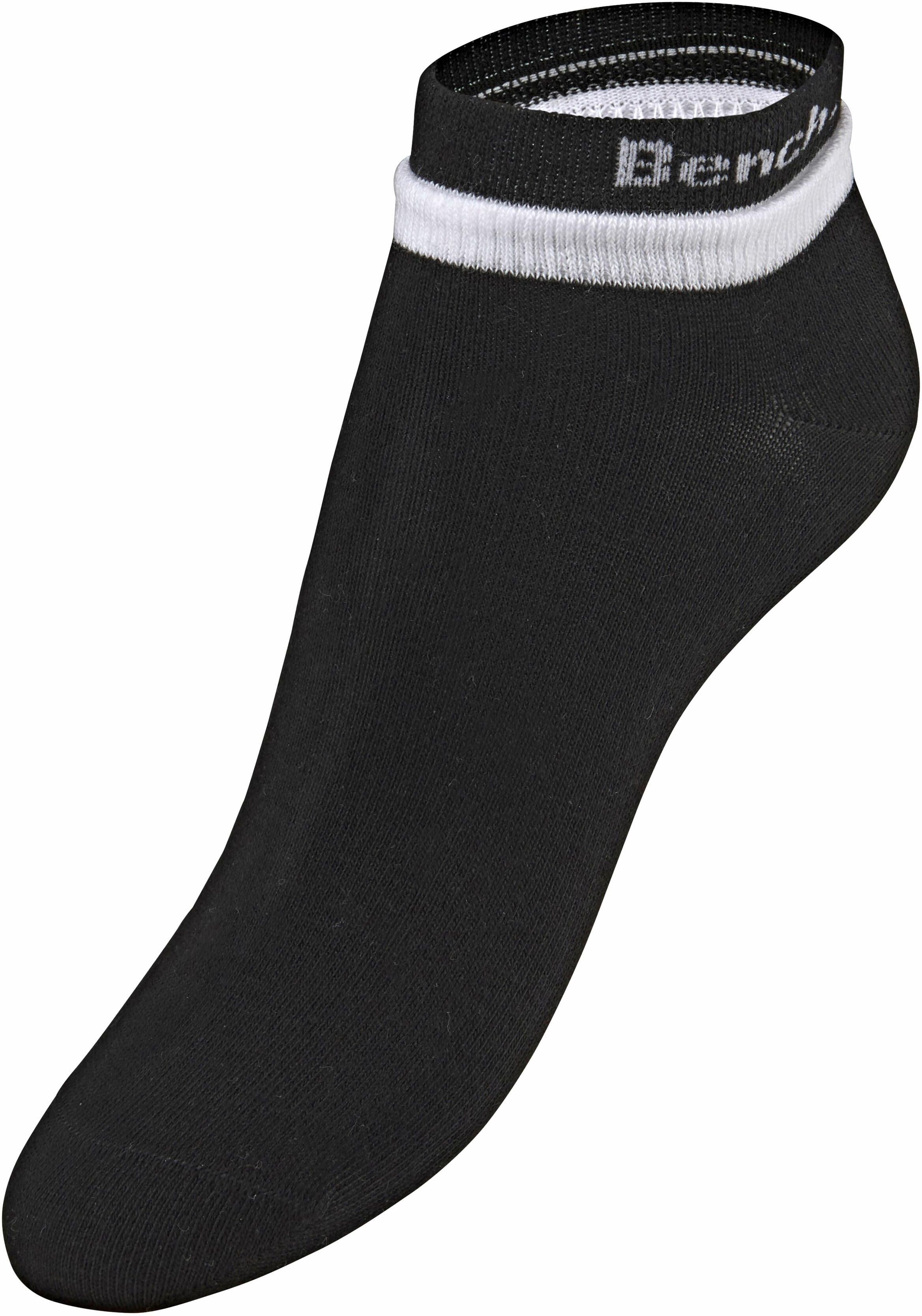 Kurzsocken BENCH. "Damen Sport und Freizeitsocken", Damen, Gr. 39-42, schwarz, Baumwolle, Elasthan, Polyamid, unifarben, elastisch, Socken Kurzsocken, mit doppelten Bündchen schwarz 39-42