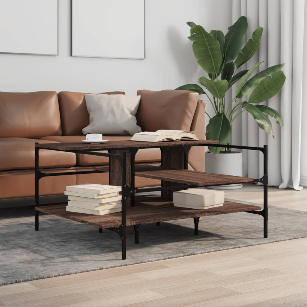 vidaXL Table basse Chêne brun Medium