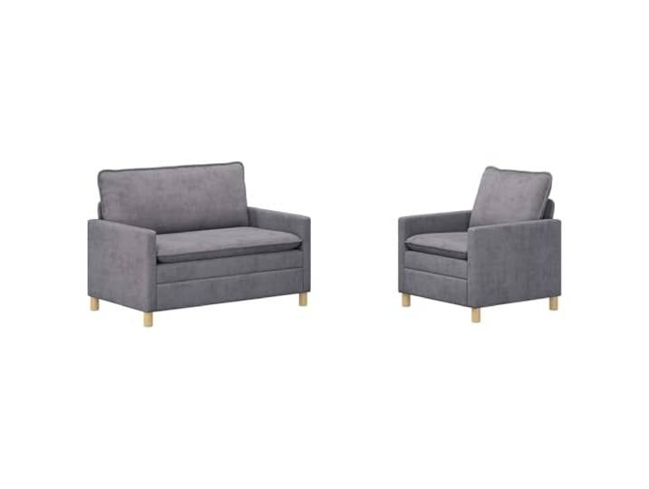 Todiikf Sofagarnitur 2-teilig Hellgrau Moderne Polstermöbel 3 Sitzer Moderne Couchgarnitur aus Polyester für Wohnzimmer und Büro-Lounge, inklusive Sessel und Zweisitzer Sofa.