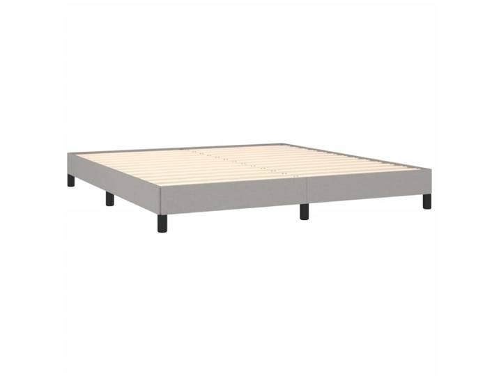 Sommier sans matelas tissu gris clair 180x200 cm